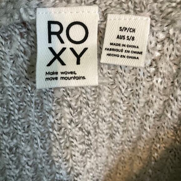 NWT Roxy Milky Cloud Striped Colorblock Knit Sweater Dress Red Gray Size Small - Picture 3 of 7